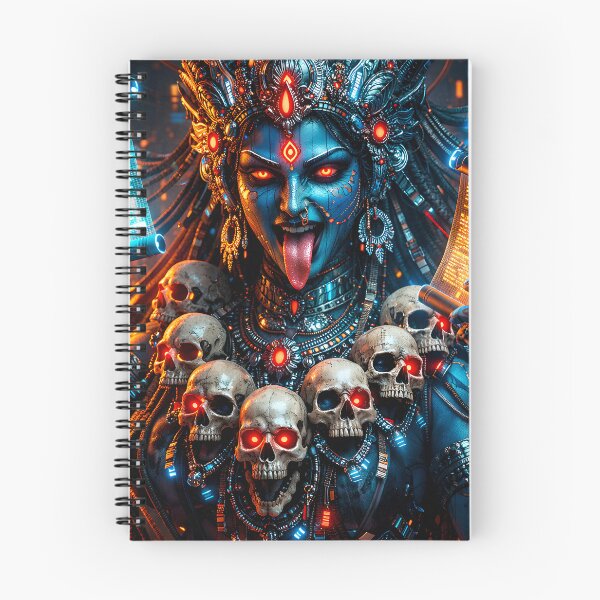 Item preview, Kali Skull Necklace — Hindu God Art | Cyberpunk designed and sold by CosmicLotusArt.