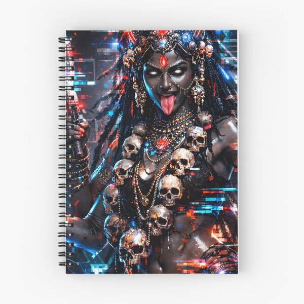 Item preview, Kali Dark Skin — Hindu God Art | Cyberpunk designed and sold by CosmicLotusArt.