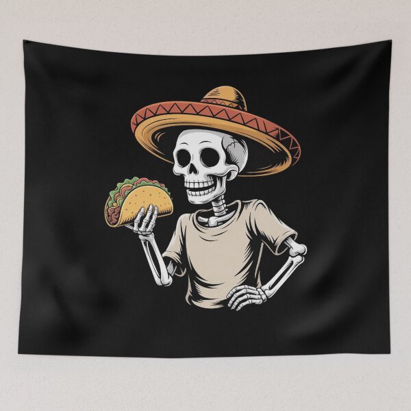 Item preview, Skeleton Eating Tacos Cinco De Mayo Fiesta Mexican Festival designed and sold by BHMARTS.