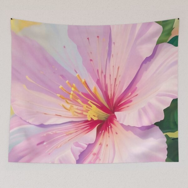 Item preview, Soft Pink Hibiscus Bloom: Tropical Floral Close-Up designed and sold by Serene Strokes Art.