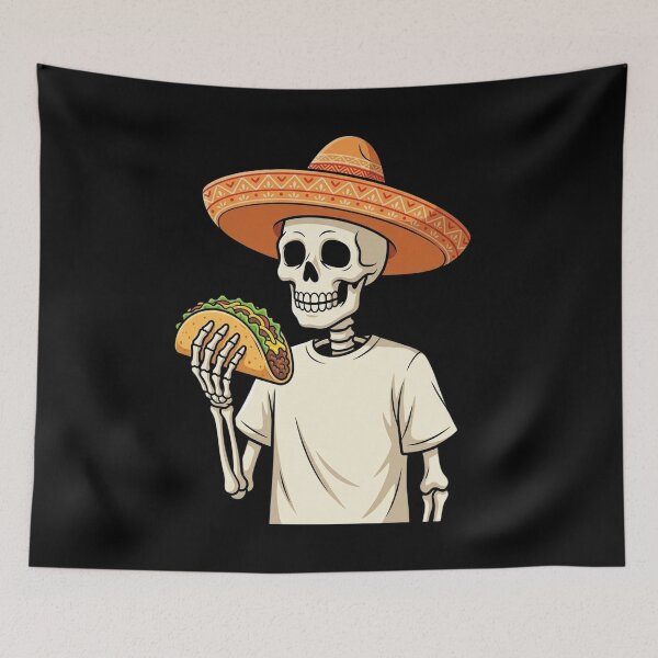 Item preview, Skeleton Eating Tacos Cinco De Mayo Fiesta Mexican Festival designed and sold by BHMARTS.