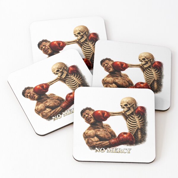 Item preview, No Mercy - Skeleton vs Human Boxing Match designed and sold by EXILE Art Co.