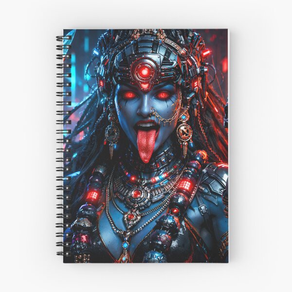 Item preview, Kali Tongue out — Hindu God Art | Cyberpunk designed and sold by CosmicLotusArt.