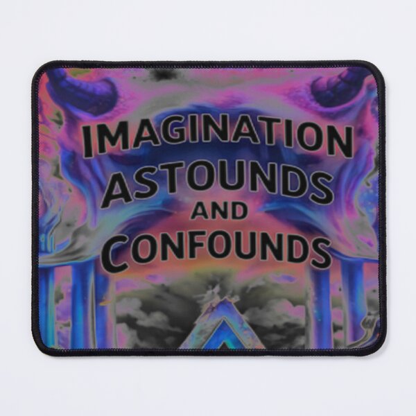 Item preview, imagination astounds black light colorful geometric typographic abstract designed and sold by SmashingDeals.