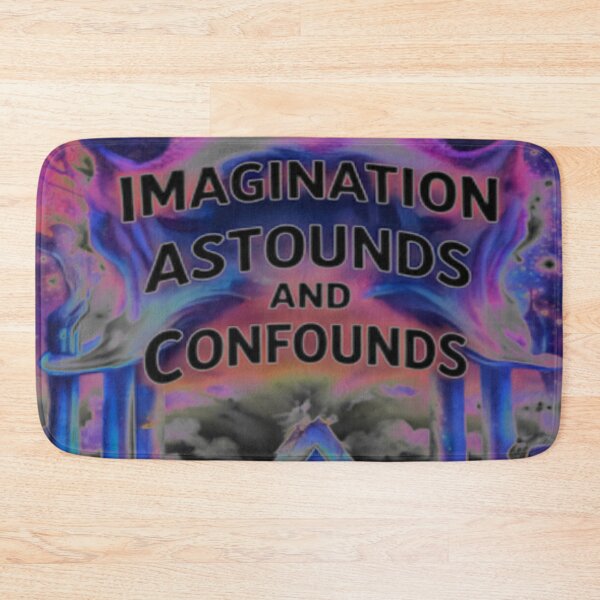 Item preview, imagination astounds black light colorful geometric typographic abstract designed and sold by SmashingDeals.