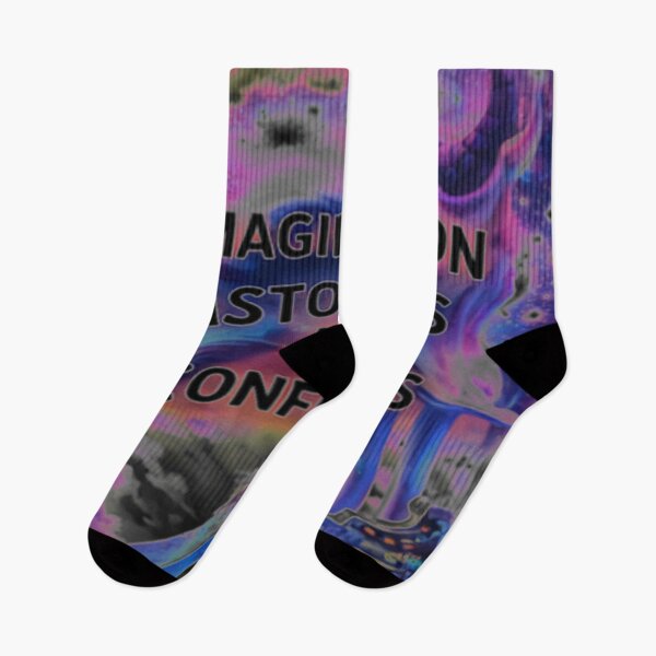 Item preview, imagination astounds black light colorful geometric typographic abstract designed and sold by SmashingDeals.