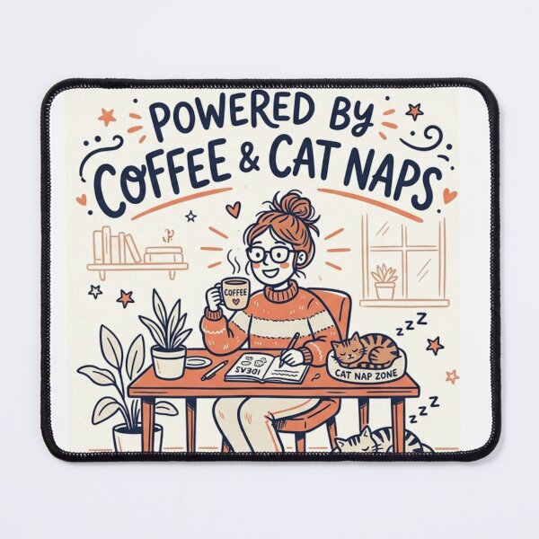 Item preview, Powered by Coffee & Cat Naps designed and sold by PlottyGuy.