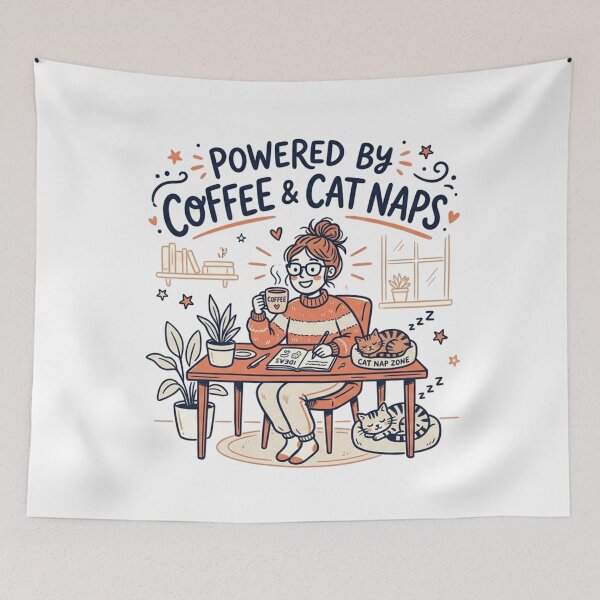 Item preview, Powered by Coffee & Cat Naps designed and sold by PlottyGuy.