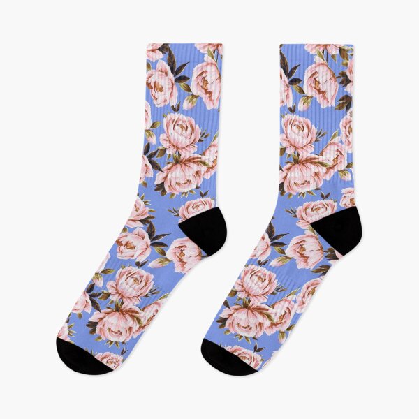 Item preview, Floral Peonies - blue designed and sold by elenabdesigns.