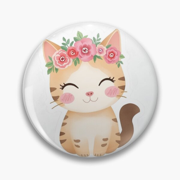 Item preview, Kawaii Waving Kitty Sticker | Cute Cat PNG Download designed and sold by AnimalBloomLab.