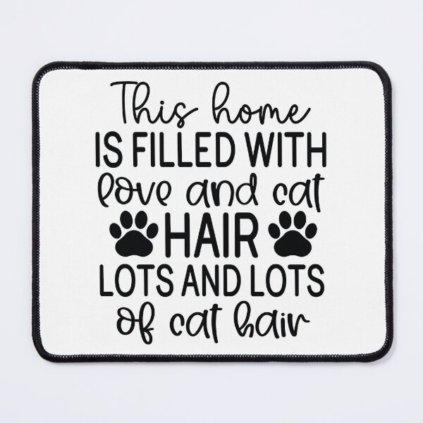 Item preview, Love And Cat Hair Christmas Quote - Funny Festive Feline Home Gift designed and sold by FuzionRaptor.