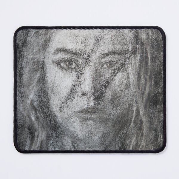 Item preview, Charcoal Portrait Study – Intense Gaze / Dark Feminine Art designed and sold by Rookie-Creator.