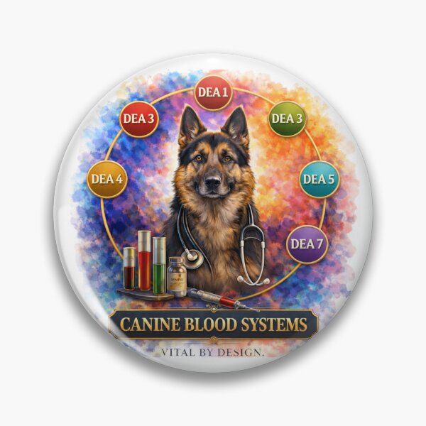 Item preview, Canine Blood System -Dog DEA Chart Veterinary Desing designed and sold by Indefix.