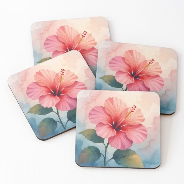 Item preview, Ethereal Hibiscus Bloom: Watercolor Dream designed and sold by Serene Strokes Art.