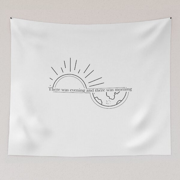 Item preview, There was Evening and Morning – Genesis 1 Bible Verse, Minimalist Days designed and sold by The Prose Atelier.