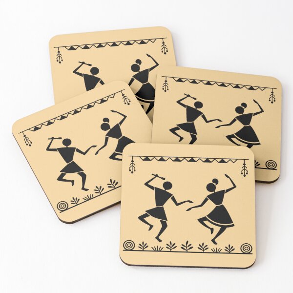 Item preview, Traditional Warli Tribal Dance Silhouette designed and sold by TrendzSlayer.