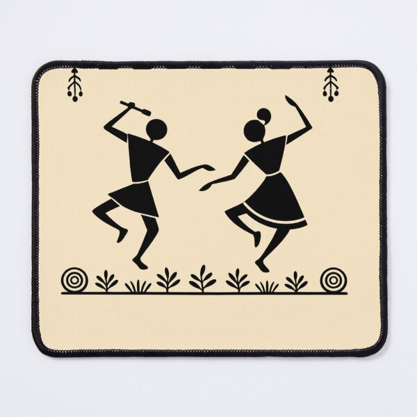 Item preview, Traditional Warli Tribal Dance Silhouette designed and sold by TrendzSlayer.