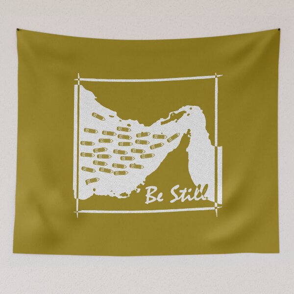 Item preview, Be Still - Strait of Hormuz Map Psalm 46:10 Bible Verse Geopolitical Maritime Minimal funny Design - white designed and sold by ZechJohnRB.