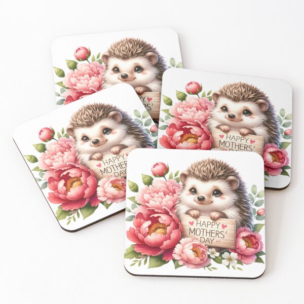Item preview, Cute Hedgehog Mother’s Day Floral Gift designed and sold by CoolTShirtDesign.