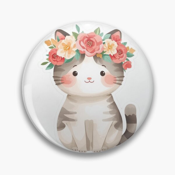 Item preview, Cute Cat Hello Sticker PNG | Smiling Chibi Kitty designed and sold by AnimalBloomLab.