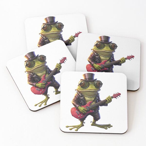 Item preview, Frankenpetz: Rocker Frog - Guitarist with Transparent Shades (Unit #03) designed and sold by Frankenpetz.
