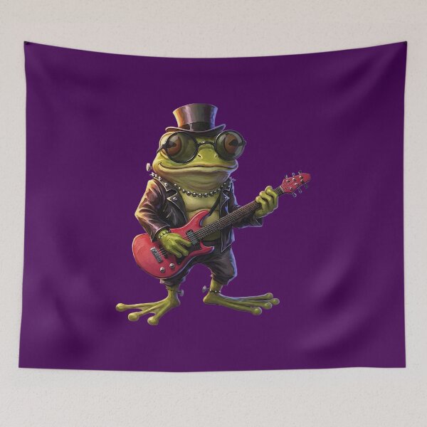 Item preview, Frankenpetz: Rocker Frog - Guitarist with Transparent Shades (Unit #03) designed and sold by Frankenpetz.