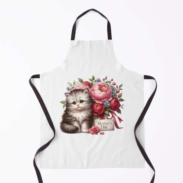 Item preview, Cute Kitten Mother’s Day Floral Gift designed and sold by CoolTShirtDesign.