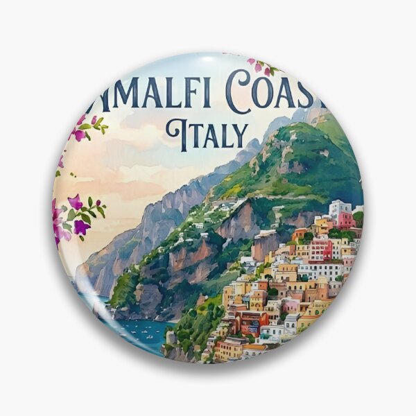 Item preview, Amalfi Coast Dreamscape – Colorful Italian Seaside Village with Lemons & Flowers designed and sold by MyTutina.