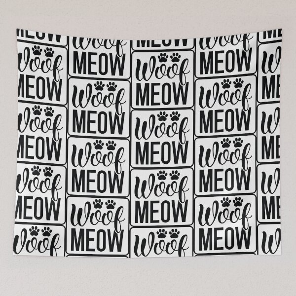 Item preview, Woof Meow Christmas Cat Dog Quote - Funny Multi Pet Holiday Gift designed and sold by FuzionRaptor.