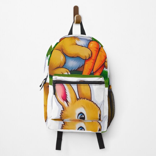Item preview, Cute Cartoon Bunny Holding Carrots Funny Art designed and sold by Hafcishop.