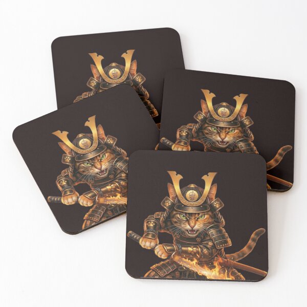 Item preview, Samurai cat in fire stance. designed and sold by Logixly.