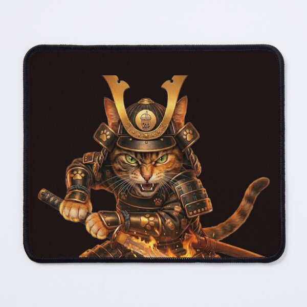 Item preview, Samurai cat in fire stance. designed and sold by Logixly.