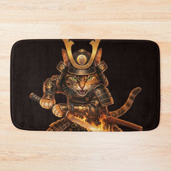 Item preview, Samurai cat in fire stance. designed and sold by Logixly.