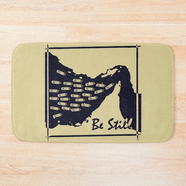 Item preview, Be Still - Strait of Hormuz Map Psalm 46:10 Bible Verse Geopolitical Maritime Minimal funny Design - dark blue black designed and sold by ZechJohnRB.