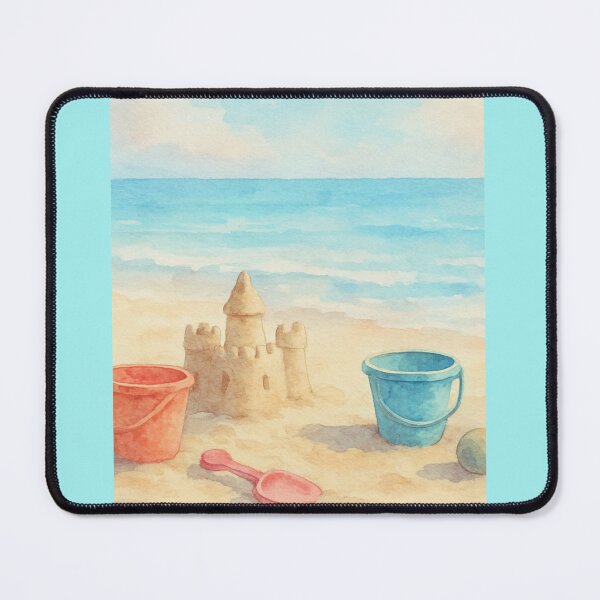 Item preview, Coastal Watercolor Sandcastle designed and sold by TechyTeach.