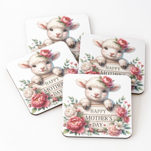 Item preview, Cute Lamb Mother’s Day Floral Gift designed and sold by CoolTShirtDesign.