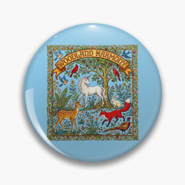 Item preview, Woodland Harmony Unicorn and Forest Animals designed and sold by TeeARTHY.