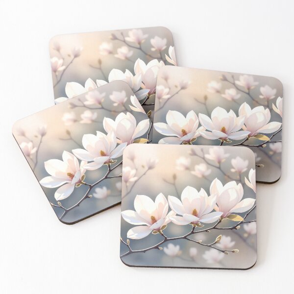 Item preview, Serene White Magnolia: Soft Spring Bloom Illustration designed and sold by Serene Strokes Art.