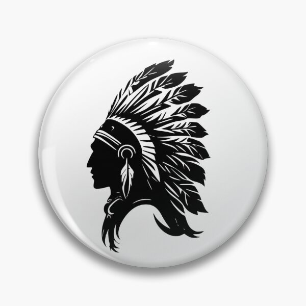 Item preview, Native American Chief Sillhouette with Feather Headdress designed and sold by thelivingrp.