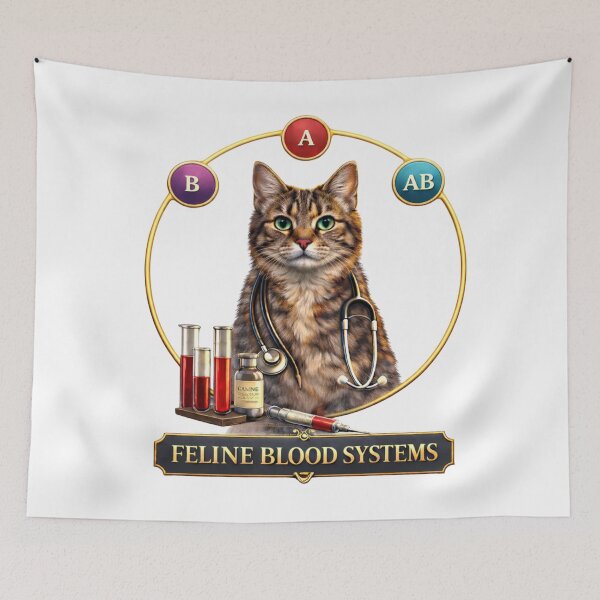 Item preview, Feline Blood System - Cat Blood Veterinary Desing designed and sold by Indefix.