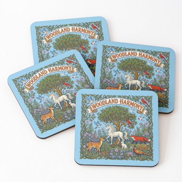Item preview, Magical Forest Animals and Unicorn Floral Art designed and sold by TeeARTHY.