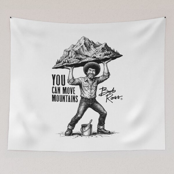 Item preview, Bob Ross You Can Move Mountains Funny Painter designed and sold by GrandeDuc.