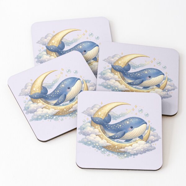Item preview, Moonlit Tide — Tropical Ocean Full Moon Watercolor Art designed and sold by Ora-kuro.