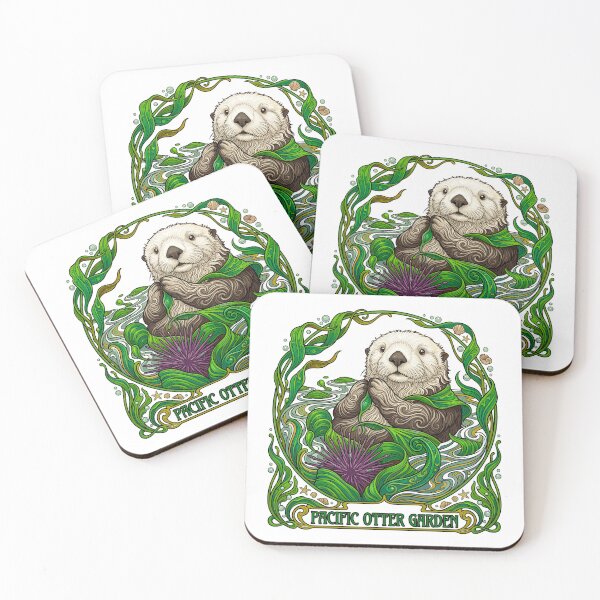 Item preview, Pacific Otter Garden Art Nouveau Marine designed and sold by TeeARTHY.