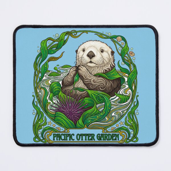 Item preview, Pacific Otter Garden Art Nouveau Marine designed and sold by TeeARTHY.
