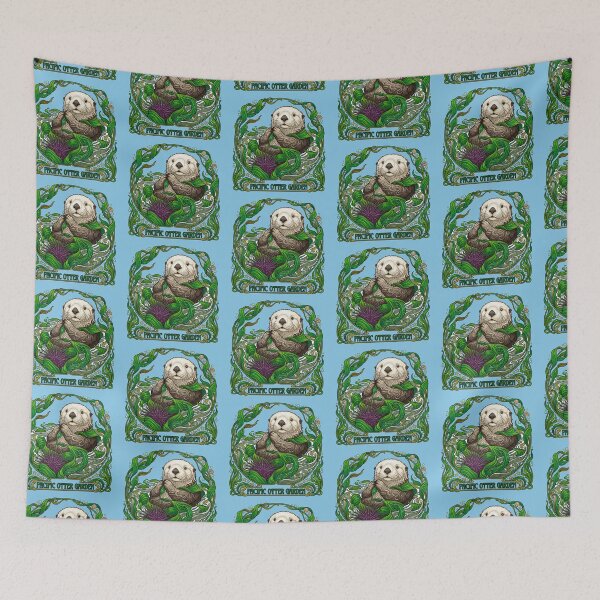Item preview, Pacific Otter Garden Art Nouveau Marine designed and sold by TeeARTHY.