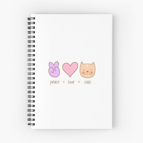 Item preview, Pastel Peace Love Cats Kawaii Aesthetic Sticker designed and sold by GozdeSoftChaos.
