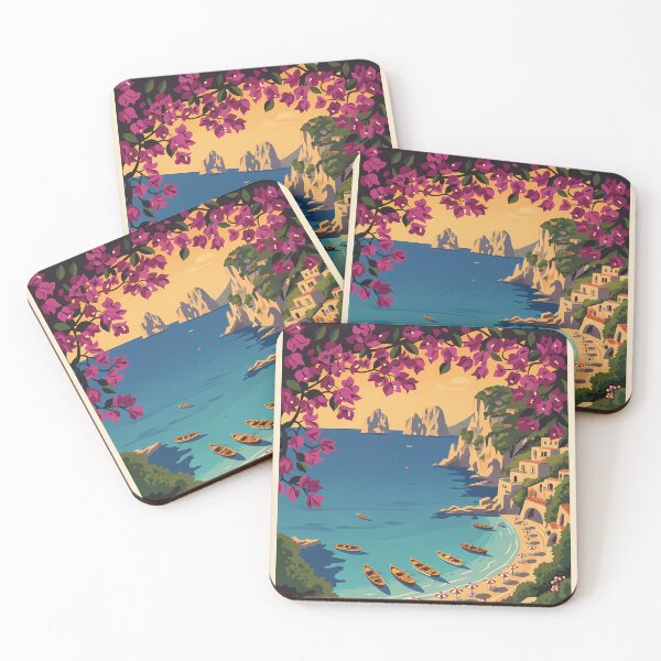 Item preview, Vintage Capri Italy Travel Poster - Retro Amalfi Coast Summer Wall Art designed and sold by RBCTk.
