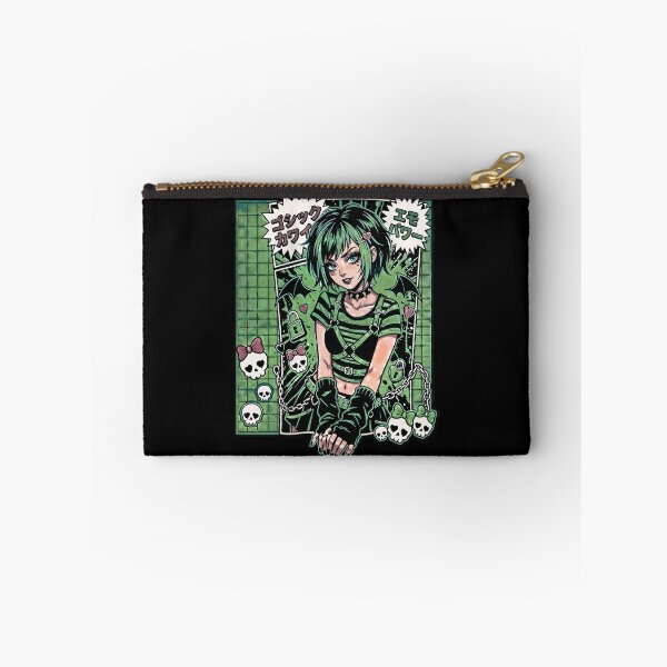 Item preview, Gothic Kawaii Emo Girl Green Aesthetic designed and sold by D6rkT3chDemon.