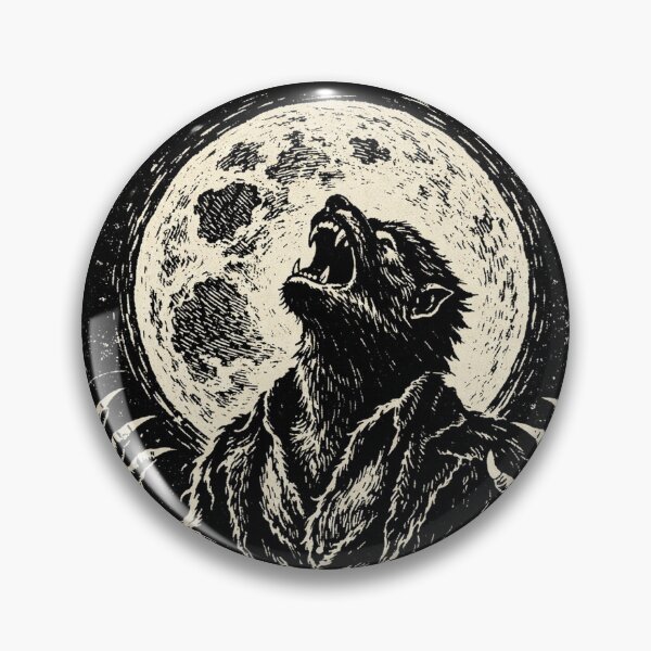 Item preview, Woodcut Design of Wolf Man Howling at the Moon! designed and sold by judgehydrogen.